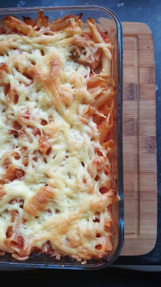 Pork Meatballs In A Cheesy Pasta Bake