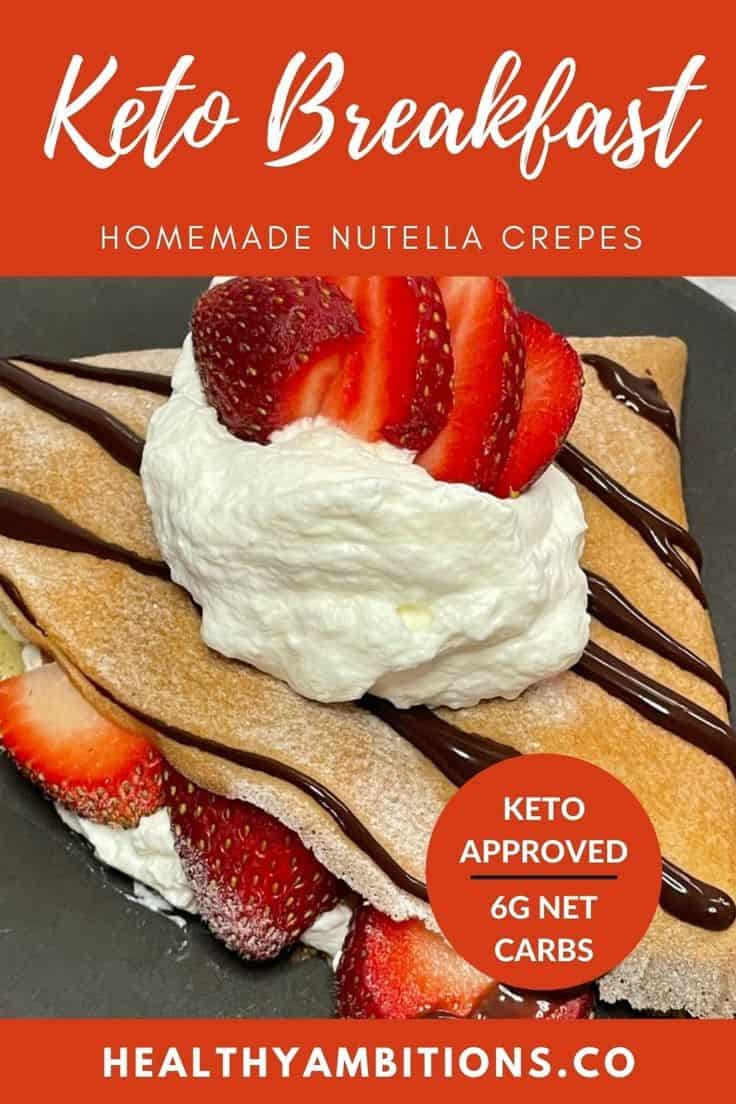 Easy Keto Nutella Crêpes