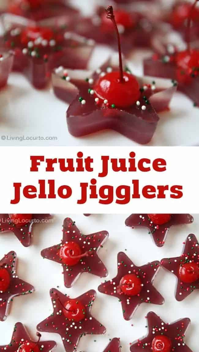 Fruit Juice Cherry Jello Jigglers