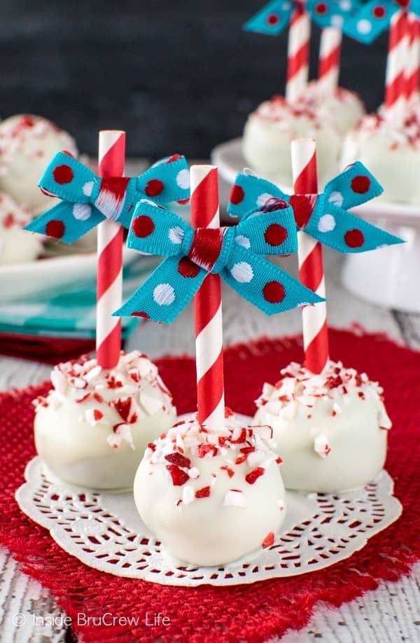 Peppermint Brownie Truffles