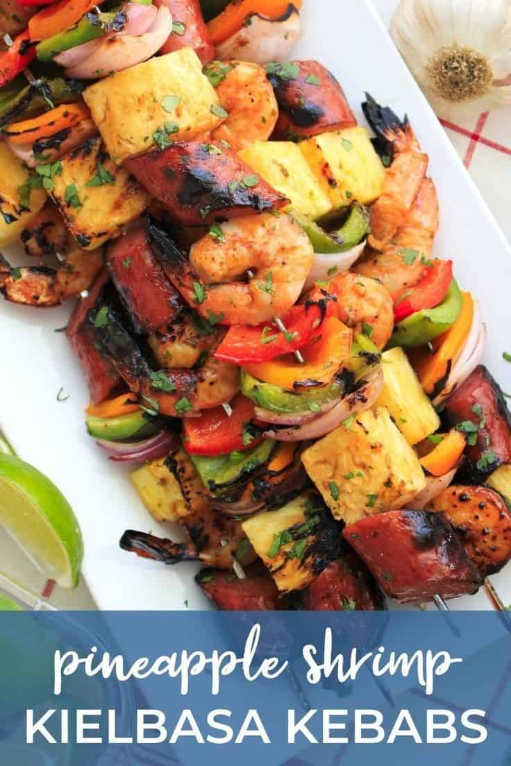 Pineapple Shrimp And Kielbasa Kabobs