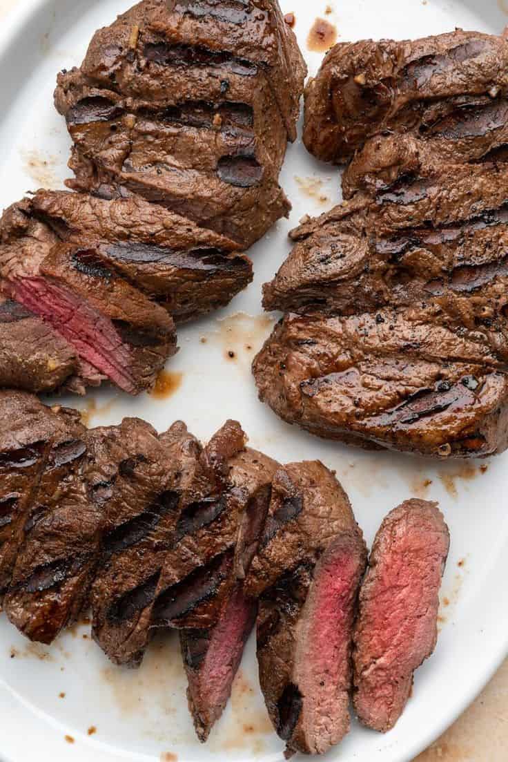 Grilled Lemon-Garlic Elk Steaks