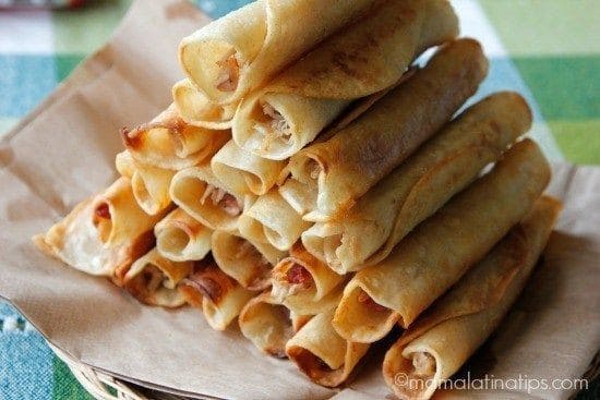 Chicken And Linguiça Taquitos Dorados