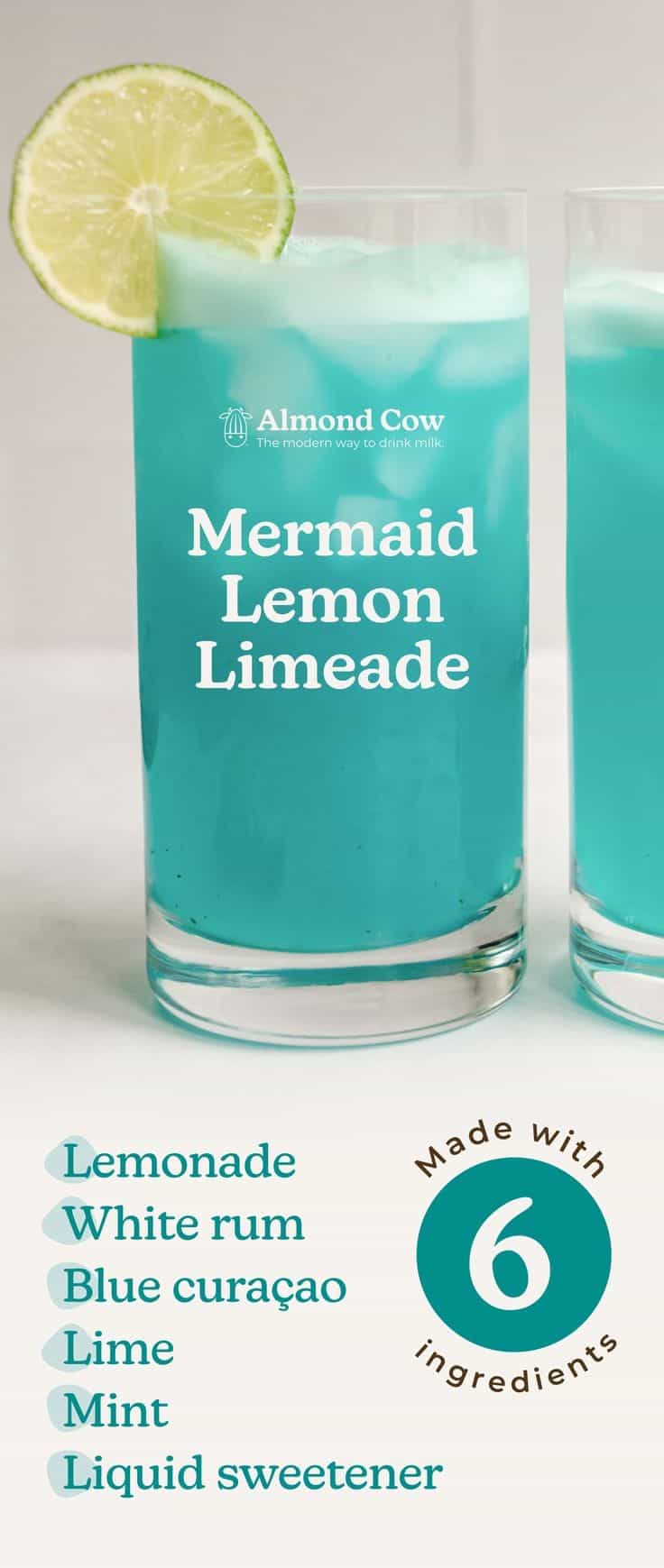 Mermaid Lemon Limeade Cocktail