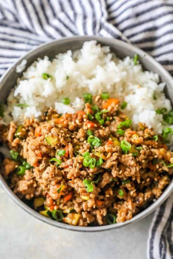 Mongolian Turkey And Rice Bowls