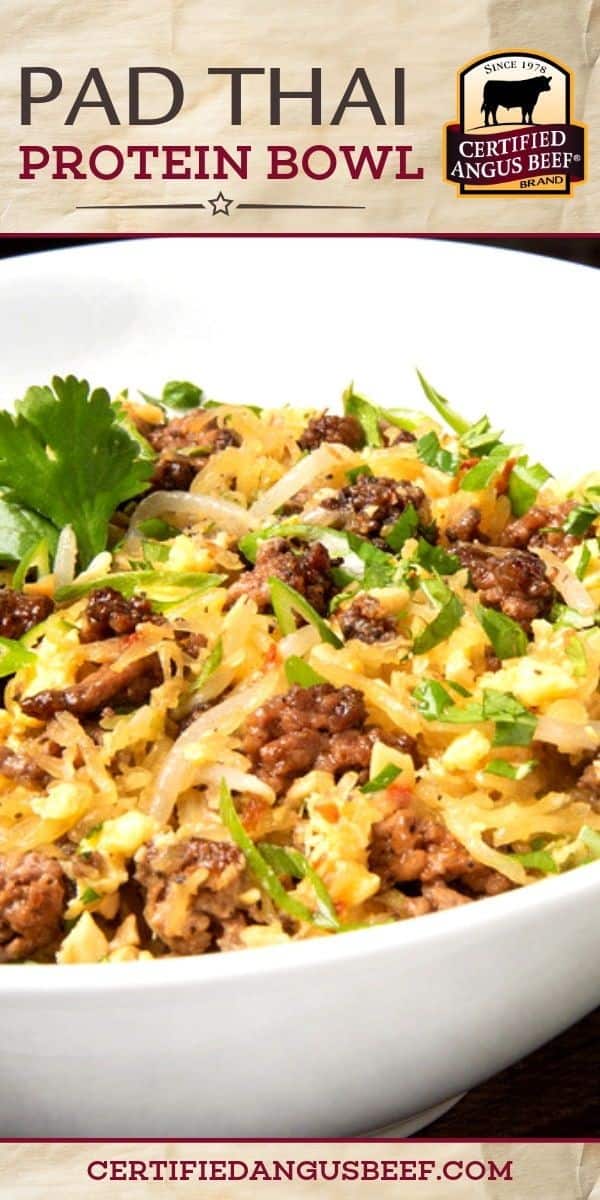 Pad Thai Spaghetti Squash Protein Bowl