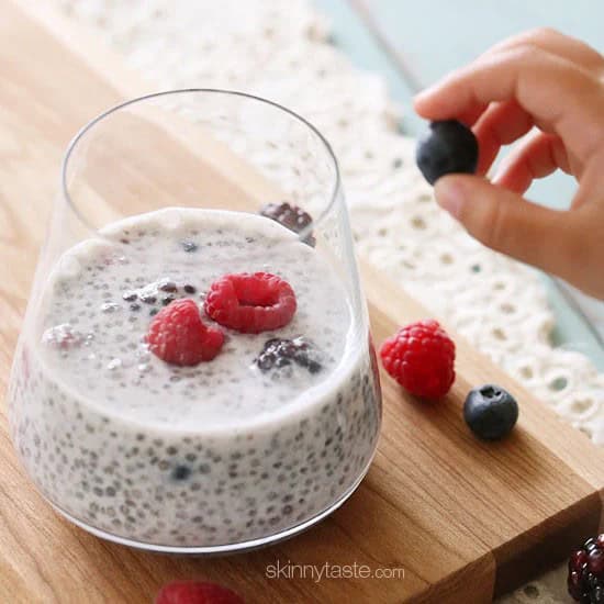 Superfood Triple Berry Chia Pudding