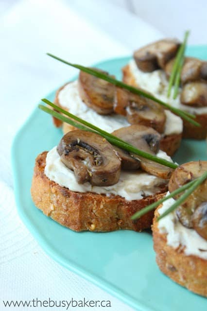 Mushroom Crostini with Herbs and Garlic