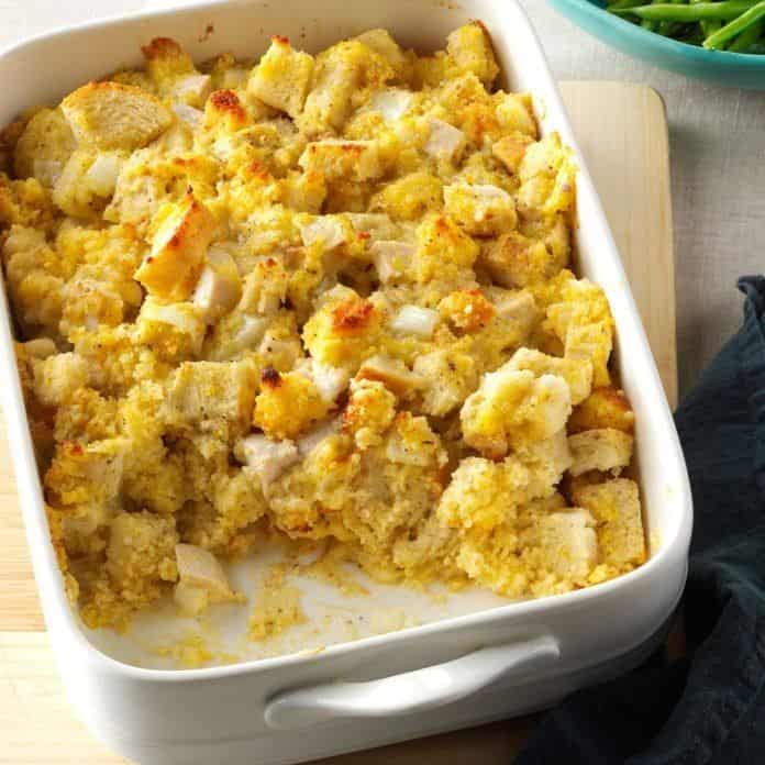 Leftover Cornbread Breakfast Bake