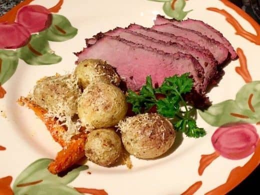 Grilled Sirloin Tip Roast With Italian Seasoned Veggies