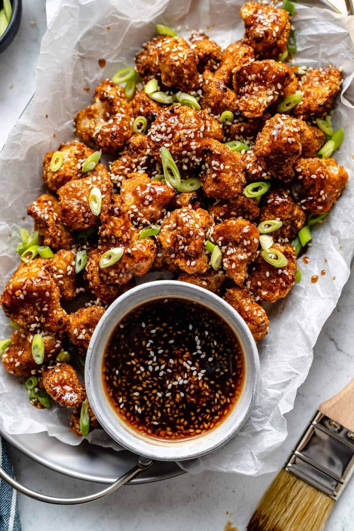 Sticky Sesame Cauliflower Wings