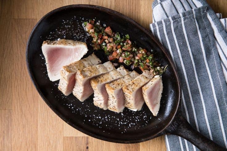 Seared Albacore Tuna With Chimichurri Rojo