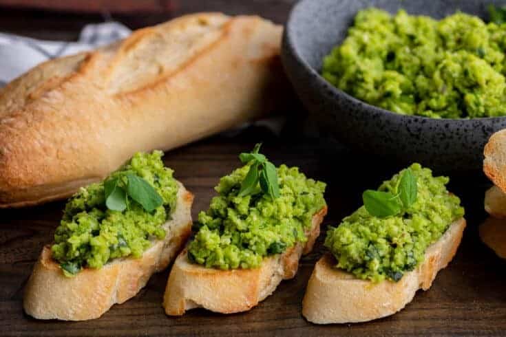 Simple Fava Bean Crostini