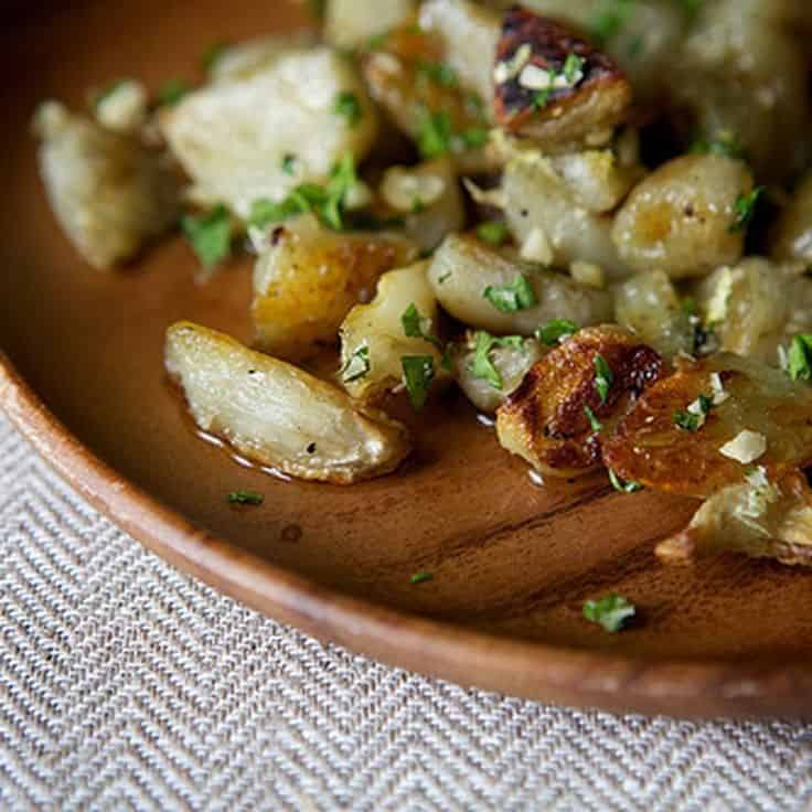 Roasted Sunchokes With Hazelnut Gremolata