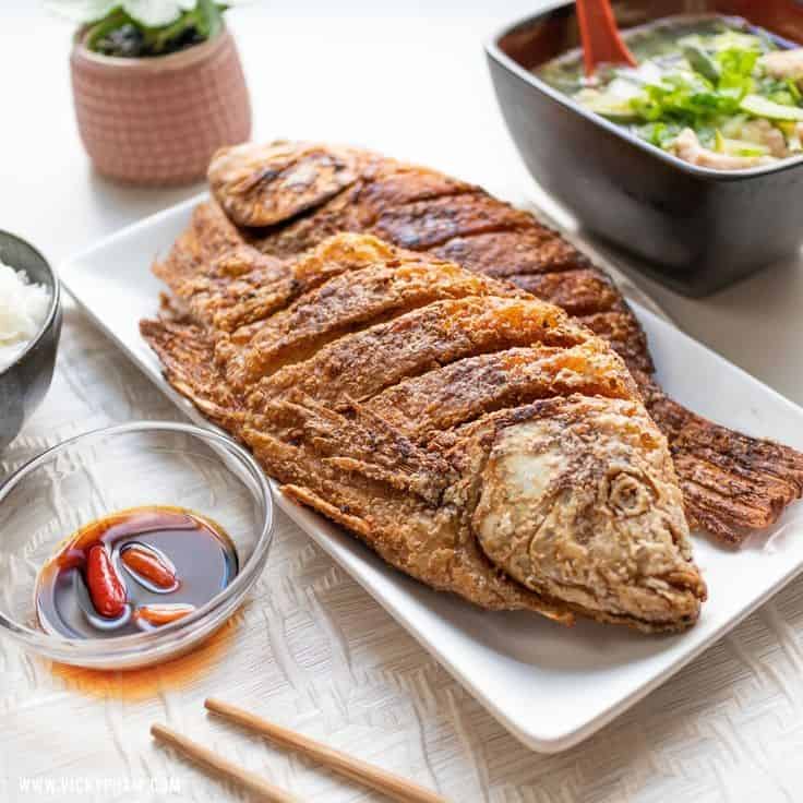 Crispy Pan-Fried Red Tilapia Fish