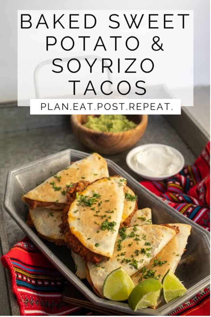 Baked Sweet Potato And Soyrizo Tacos