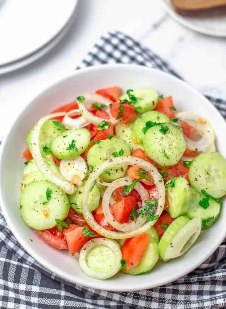 Vinegar Marinated Cucumbers