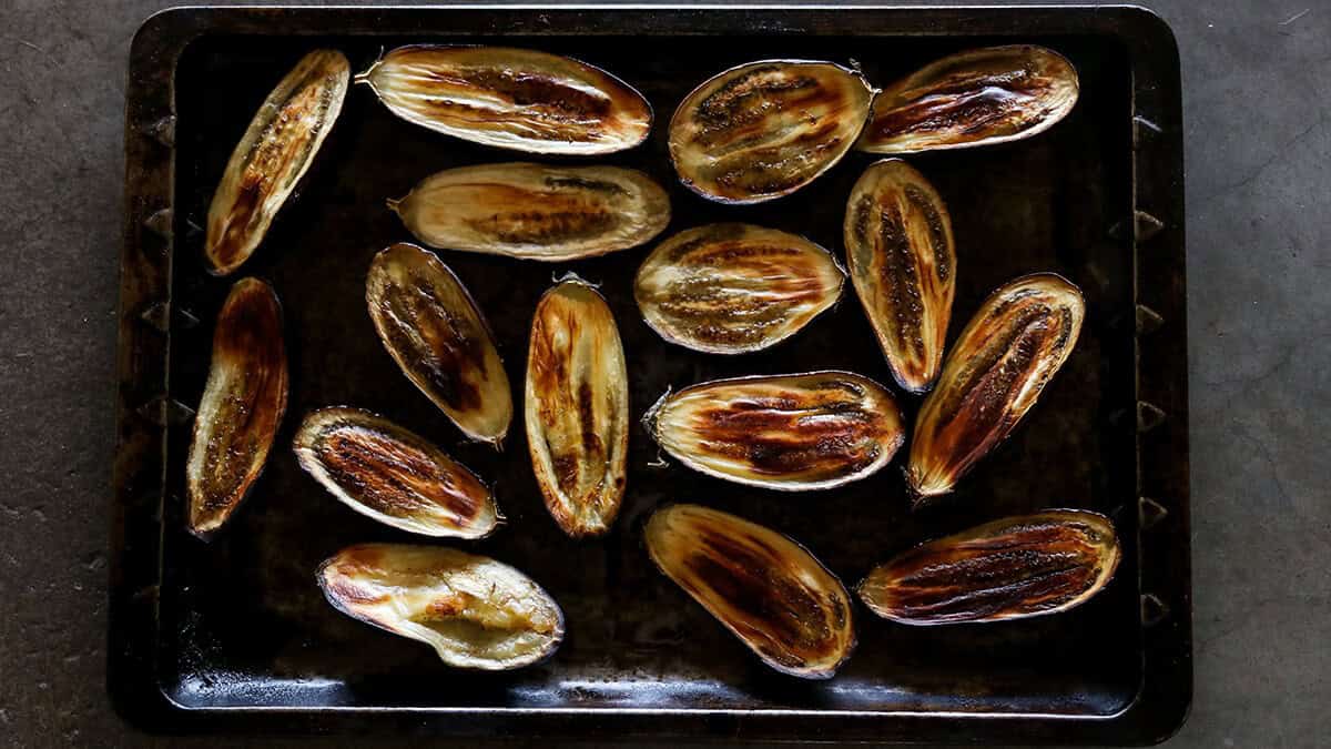 Spicy Masala Roasted Baby Eggplant