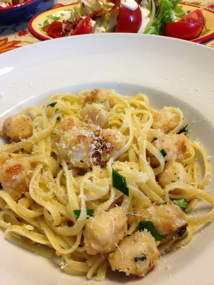 Bay Scallops And Linguine