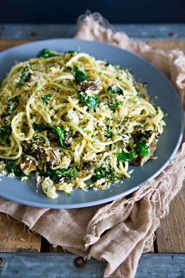 Spinach And Smoked Oyster Spaghetti