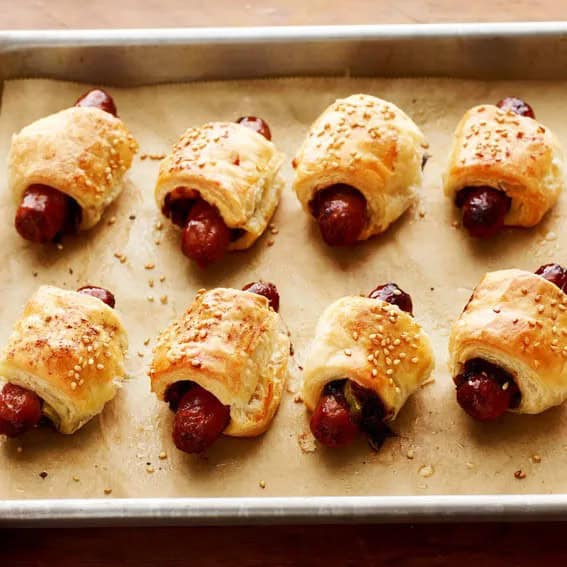 Pigs-in-a-Blanket with Hoisin and Scallion