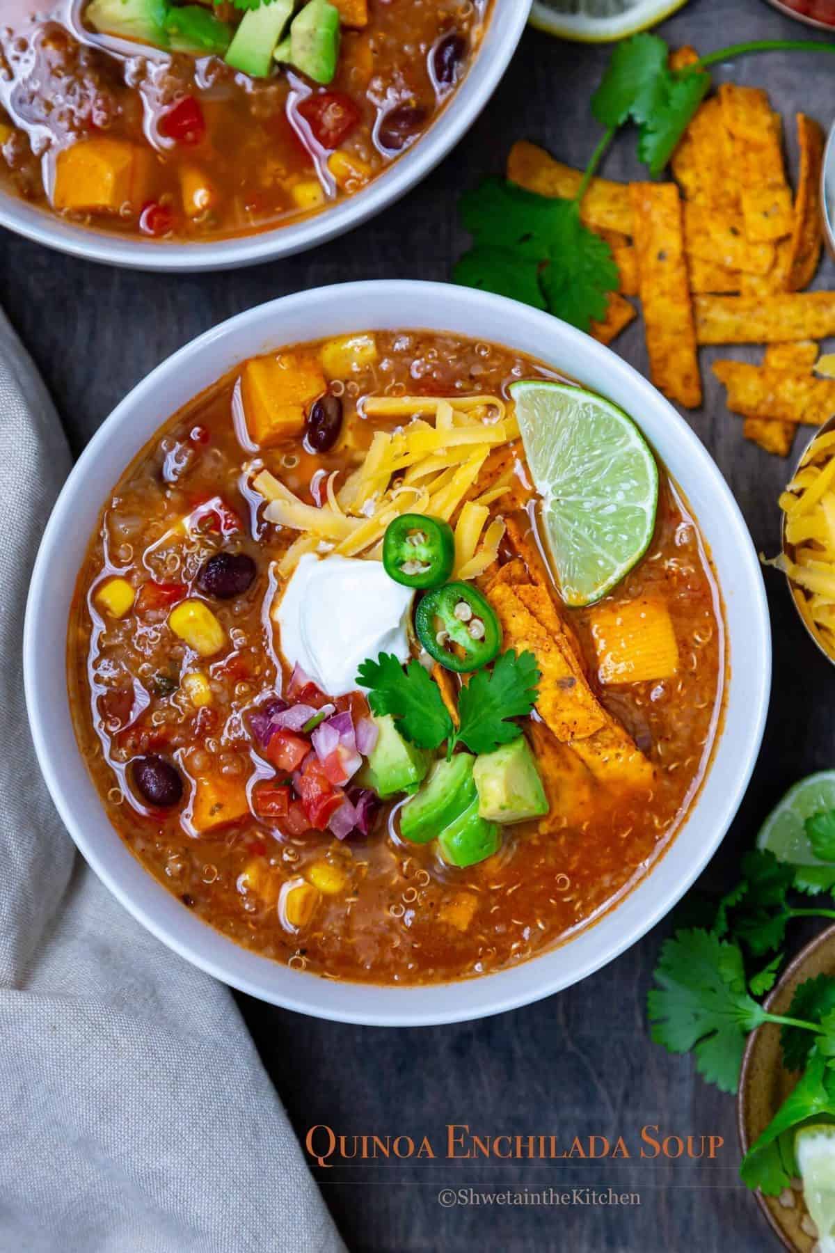 Quinoa Enchilada Soup