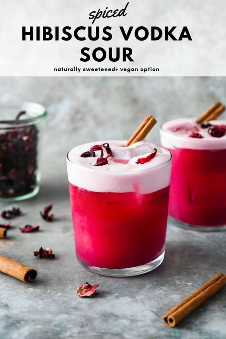 Spiced Hibiscus Vodka Sour