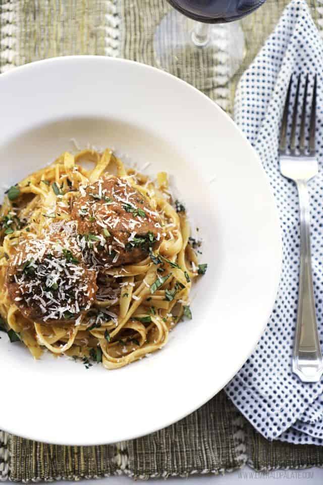 Pasta With Romanesco And Lentil Meatballs