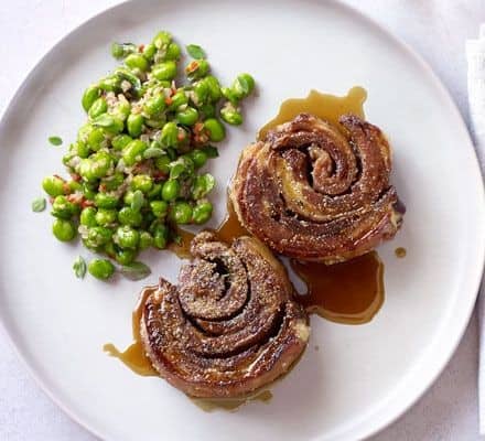 Crispy Lamb Breast With Broad Beans, Chilli & Marjoram