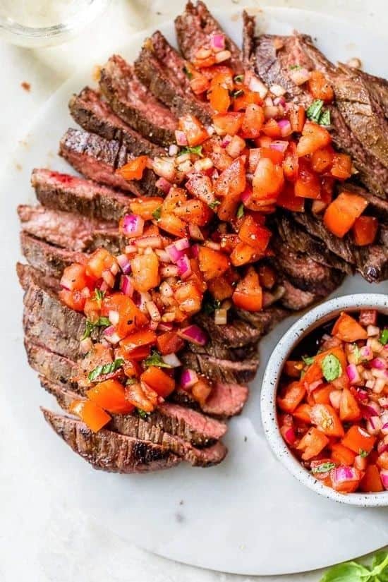 Grilled Skirt Steak with Lemon Herb Couscous Salad