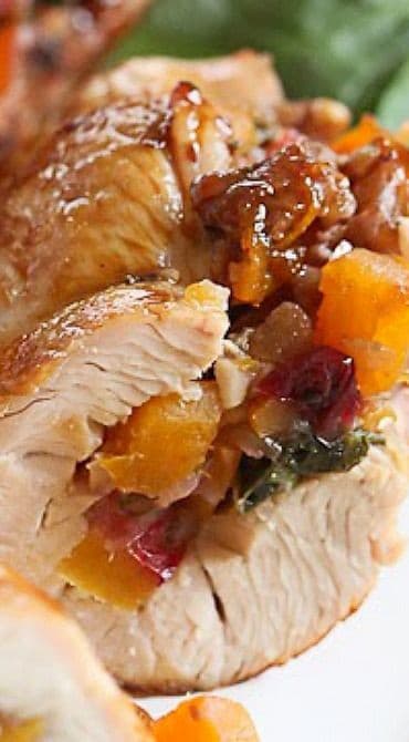 Butternut Stuffed Turkey Tenderloin With Cranberries And Pecans