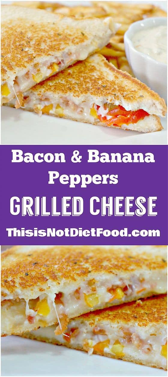 Bacon & Banana Peppers Grilled Cheese