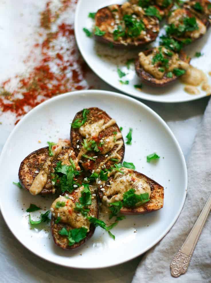 Roasted Eggplant With Tahini And Za’atar