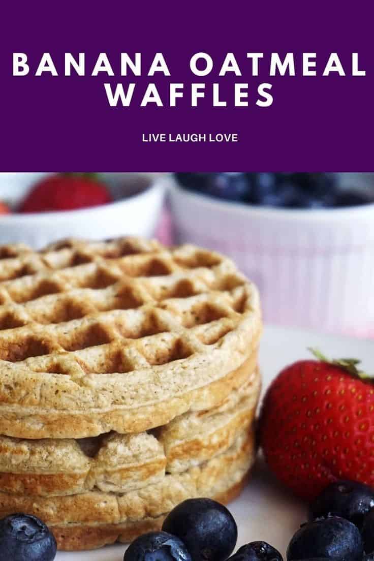 Banana Oatmeal Waffles