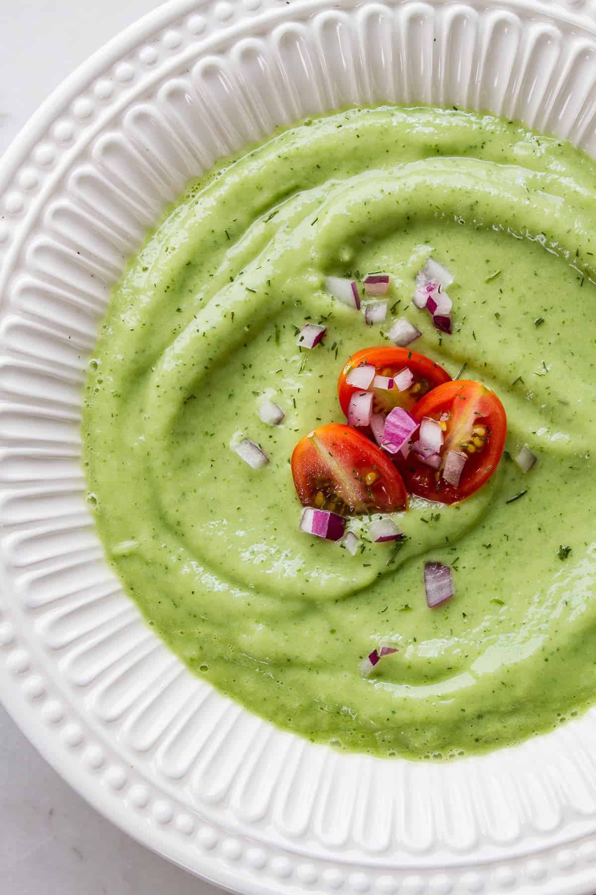 Chilled Avocado and Cucumber Soup