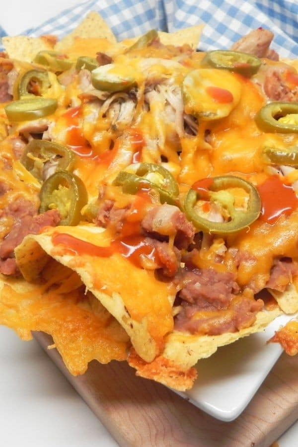 Chicken Nachos With Refried Beans