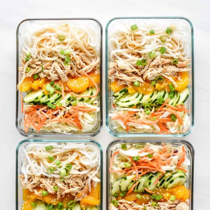 Sesame Chicken Cold Rice Noodle Lunches