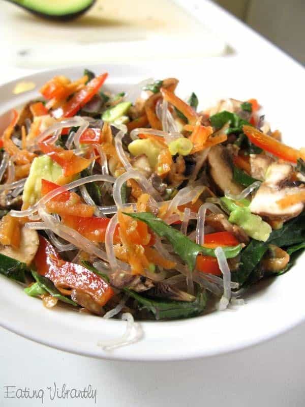 Raw Kelp Noodle Chili Salad