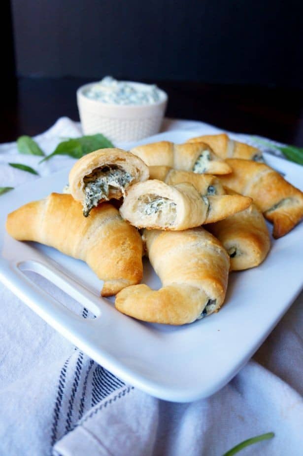 Spinach Artichoke Dip Stuffed Crescent Rolls