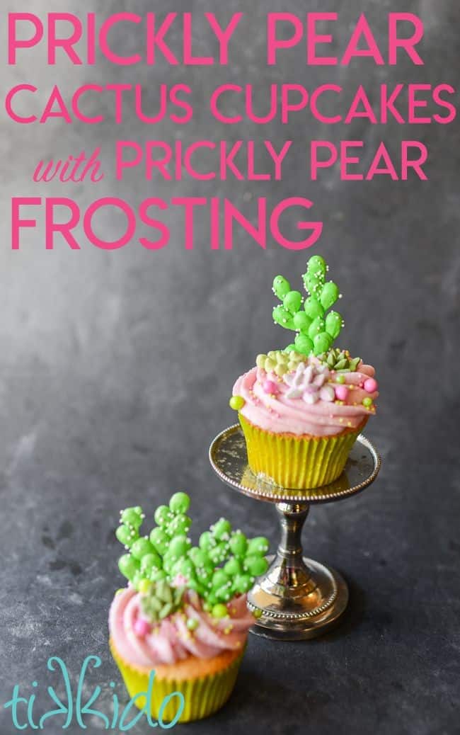 Prickly Pear Cupcakes With Prickly Pear Frosting