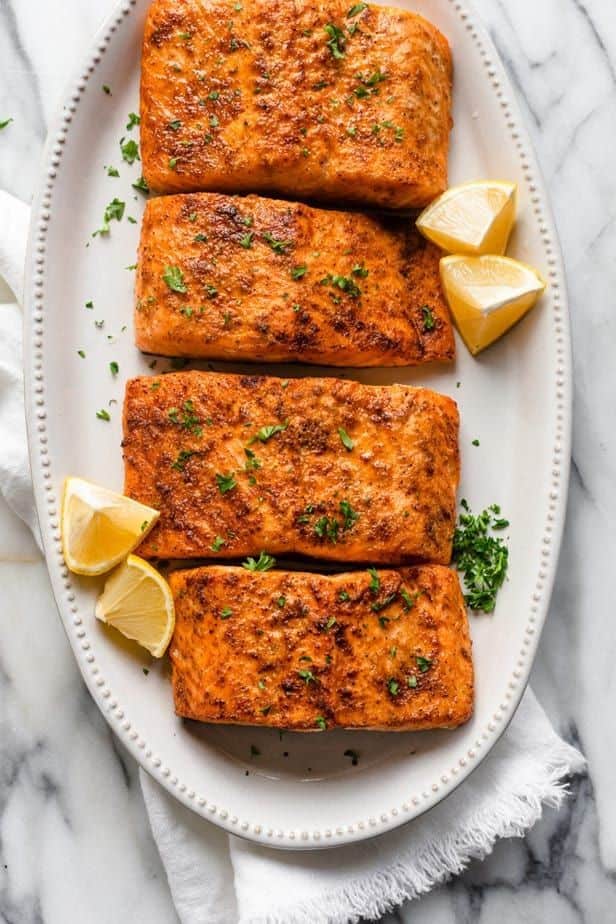 Spicy Salmon Sweet Potato Skillet