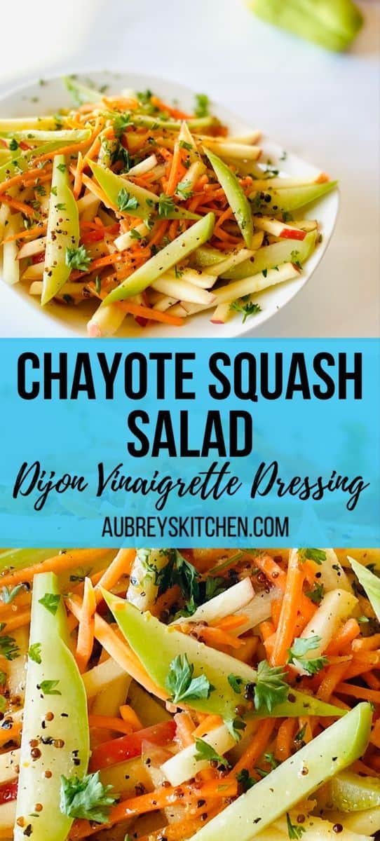 Chayote (Mirliton) Squash Salad With Vinaigrette Dressing