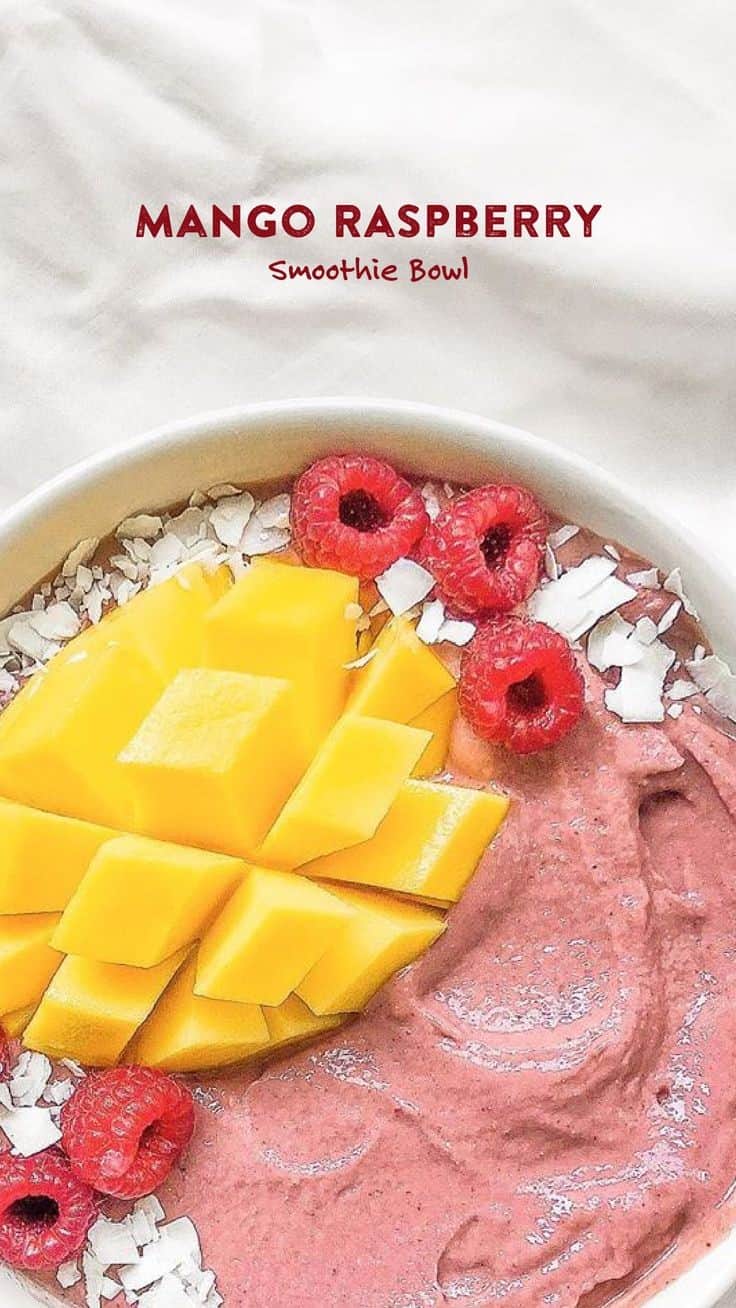 Mango Raspberry Smoothie Bowl