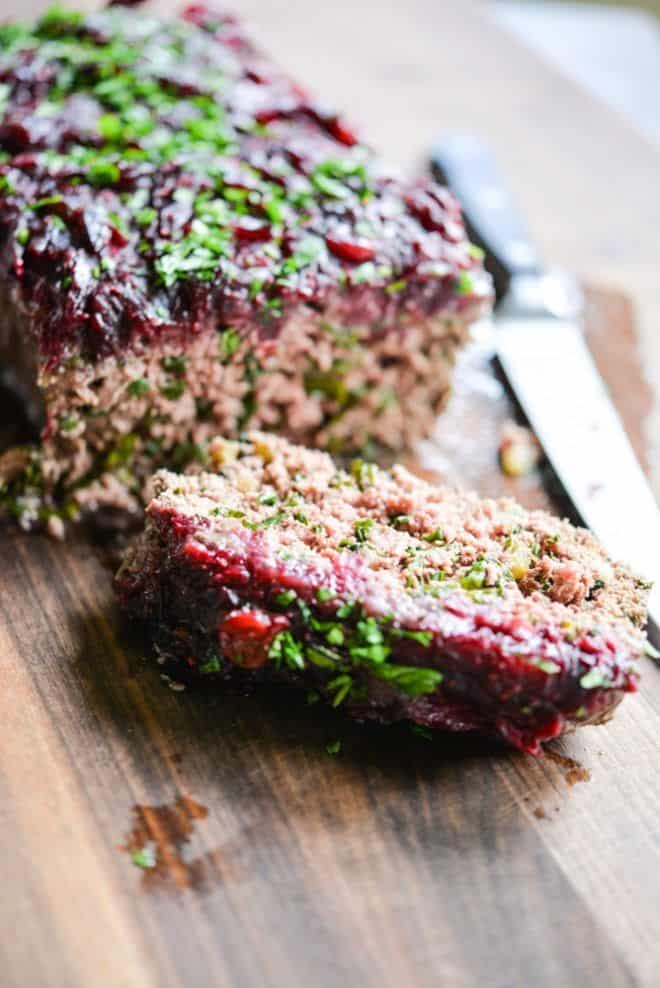 Cranberry Bison Meatloaf