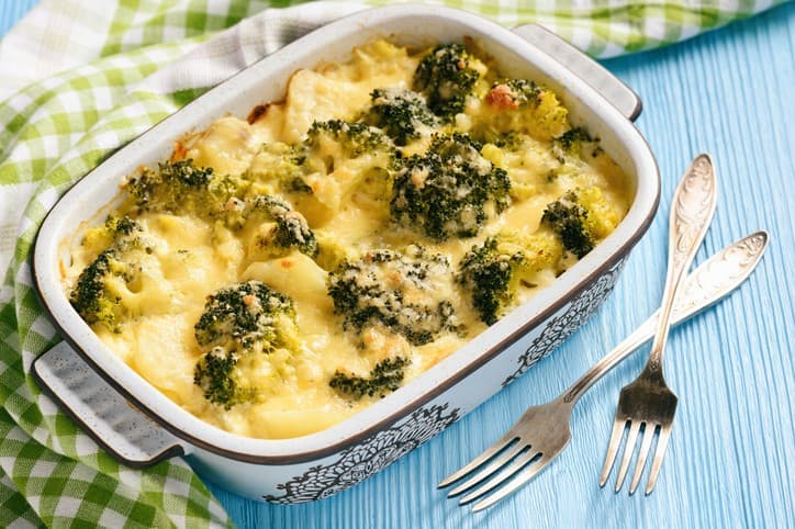 Weight Watchers Gooey & Cheesy Broccoli Cauliflower Casserole