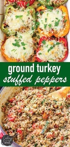 Ground Turkey Stuffed Peppers