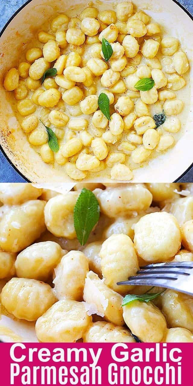 Fried Butter Gnocchi with Garlic & Parmesan