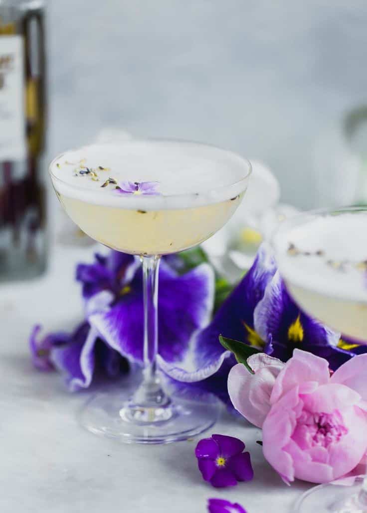 Violet Eyes (Lavender Coconut Vodka Sour)