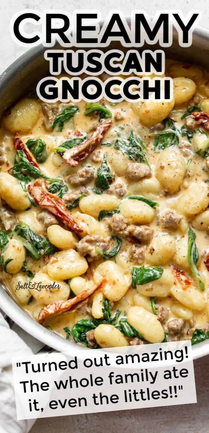 Creamy Tuscan Sausage Gnocchi