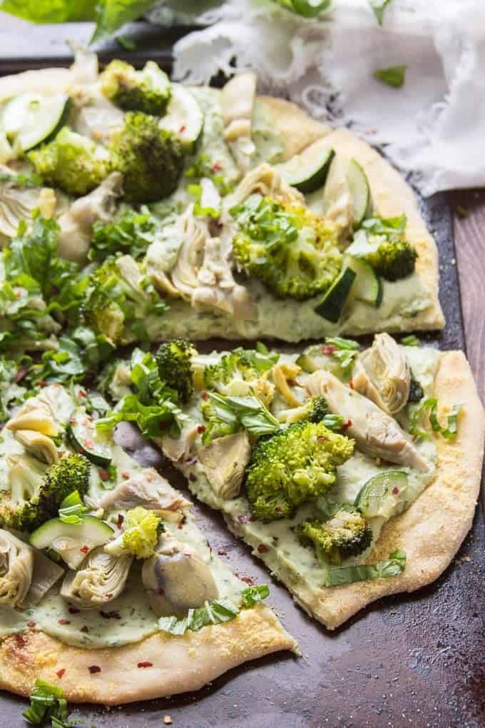 Vegan Green Goddess Pizza